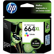 Cartucho HP 664XL colorido F6V30AB